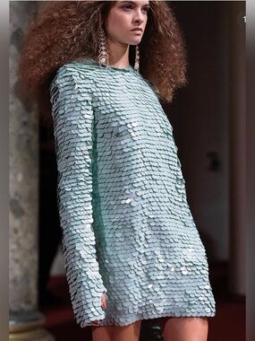 zimmermann mint green dress rhythm scalloped dress